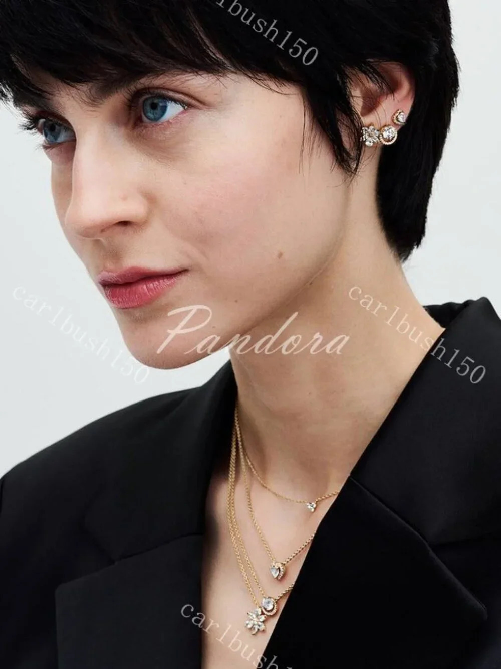 Pandora Sparkling Elevated Heart Stud Earrings